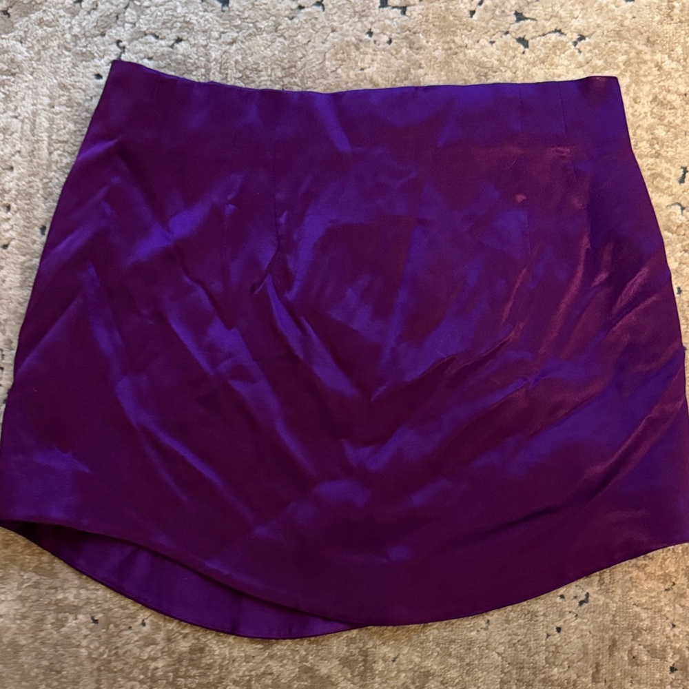 Zara Rich Purple Mini Skirt - Size Large